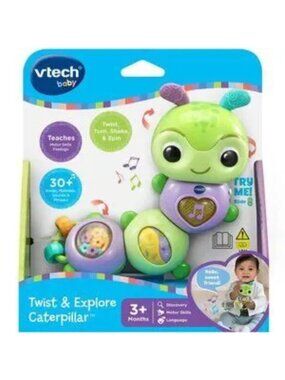 NIB VTech Twist & Explore Caterpillar - Musical Sensory Toy for Infants 3M+